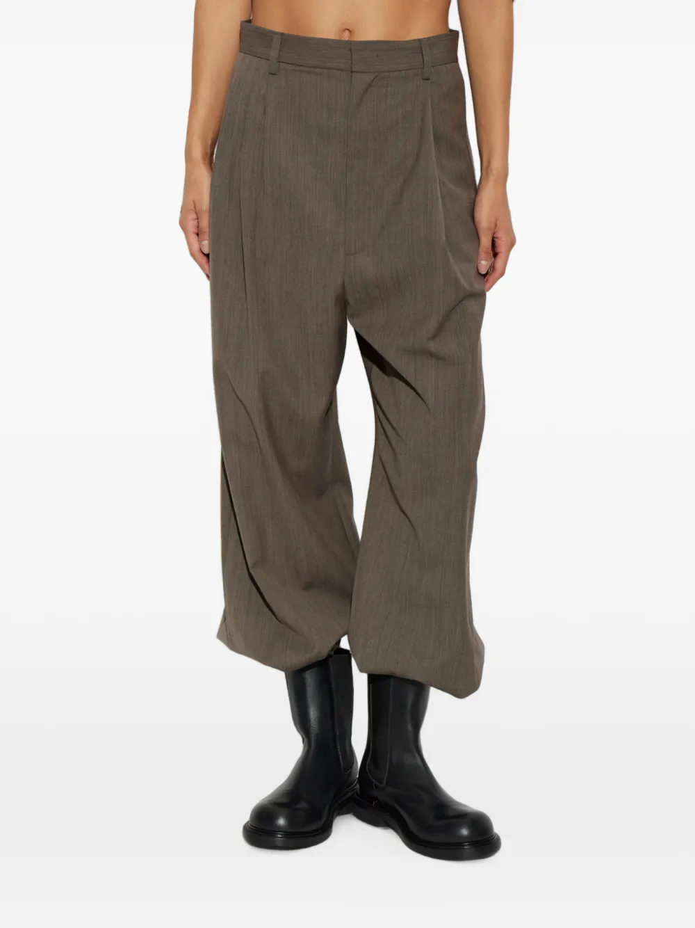 Moschino Wollen plooibroek Bruin