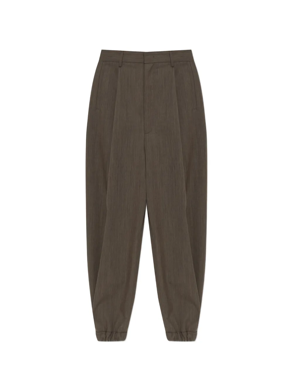 Moschino Pleated Wool Trousers In Brown