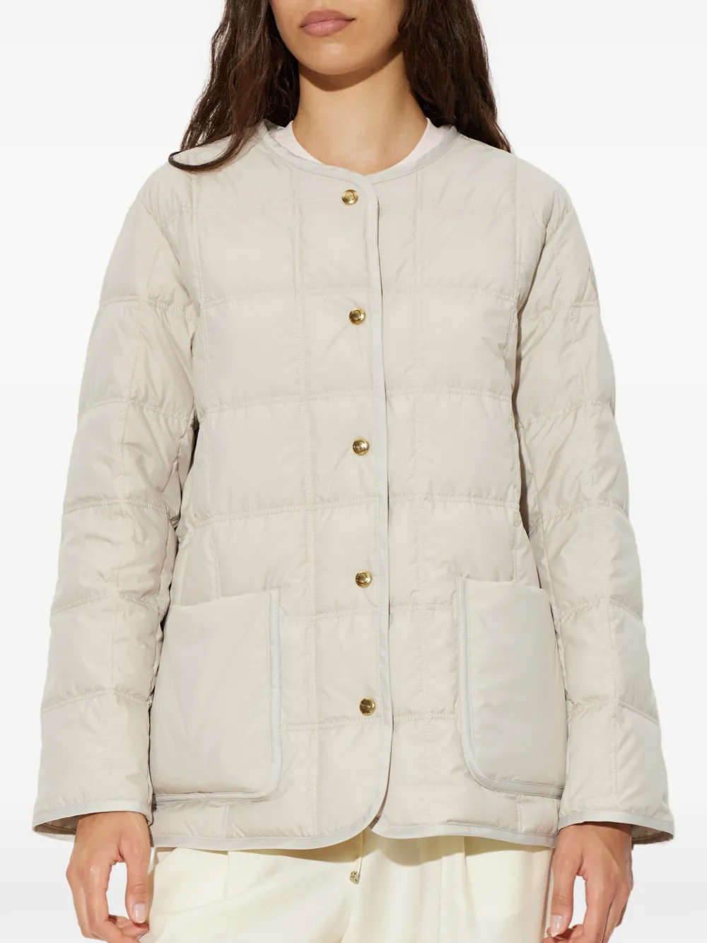 Moncler Cygnes gewatteerd donsjack Beige