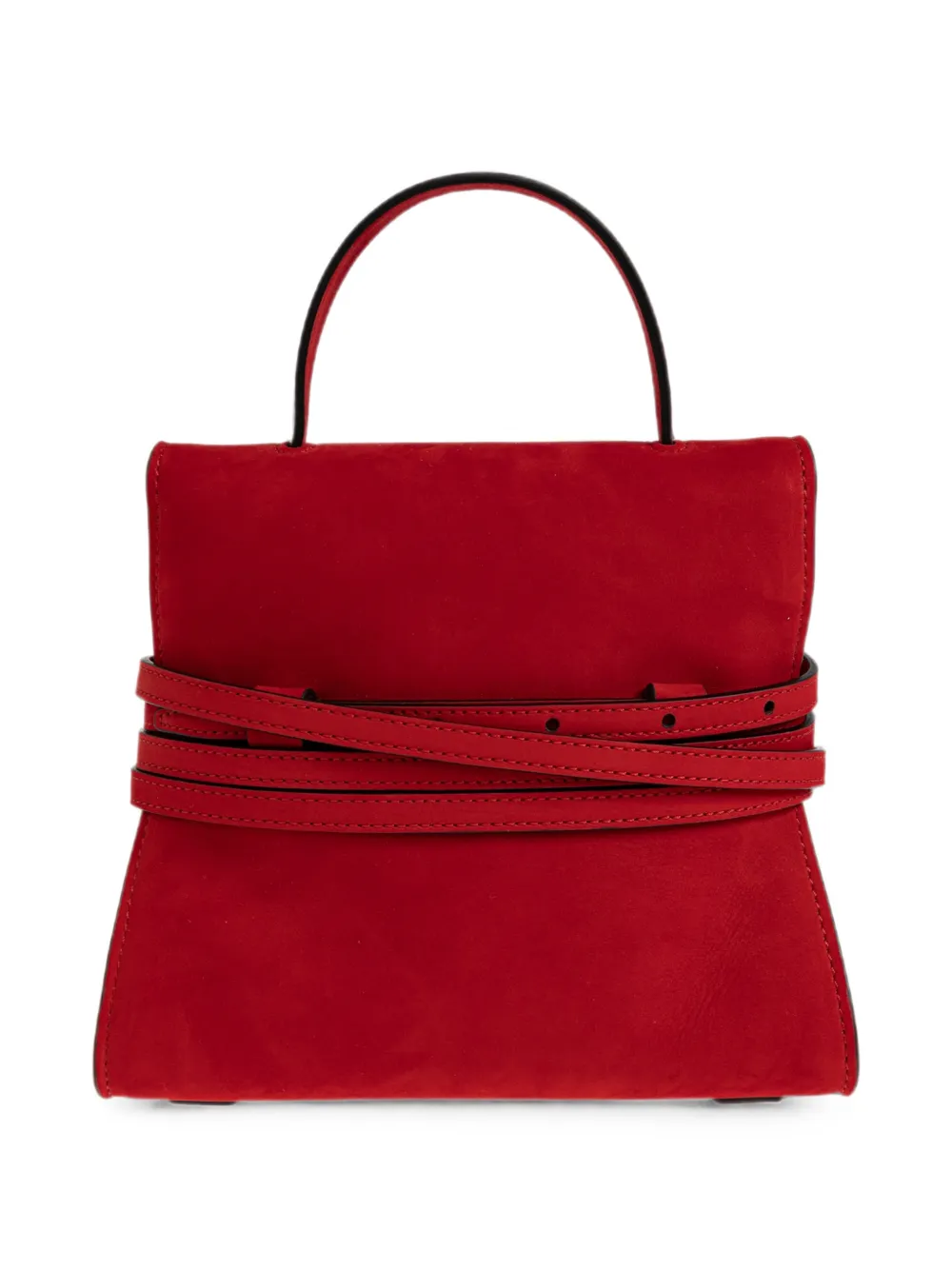 Moschino Tie Me suède shopper Rood