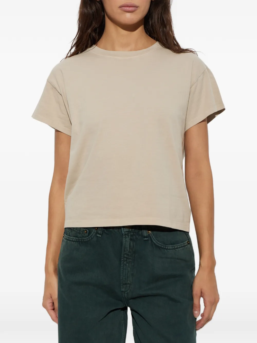 rag & bone T-shirt met ronde hals Beige