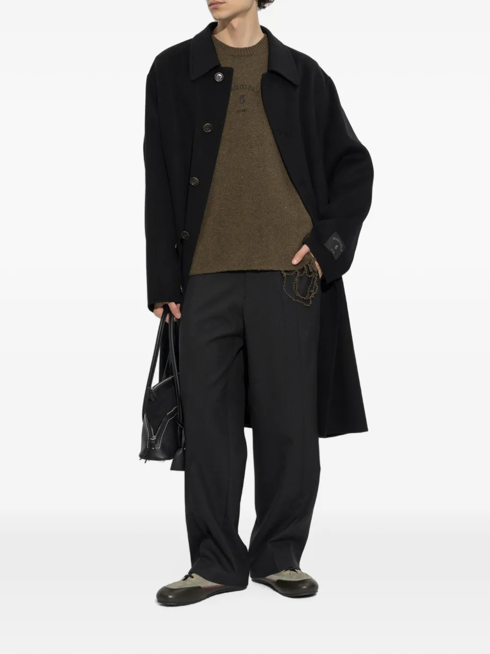 Maison Margiela Wollen plooibroek Zwart