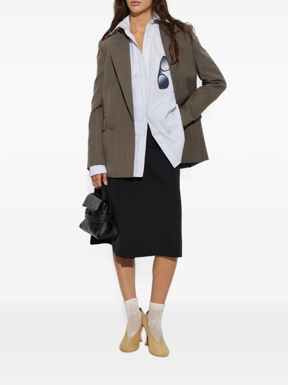 Moschino Blazer met dubbele rij knopen Bruin