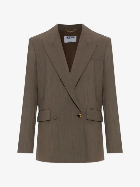 Moschino double-breasted heart-button blazer
