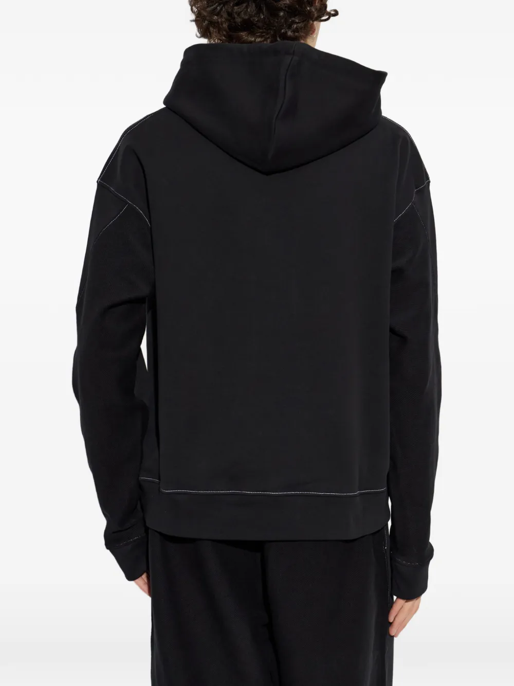 Moschino Hoodie met contrasterend stiksel Zwart