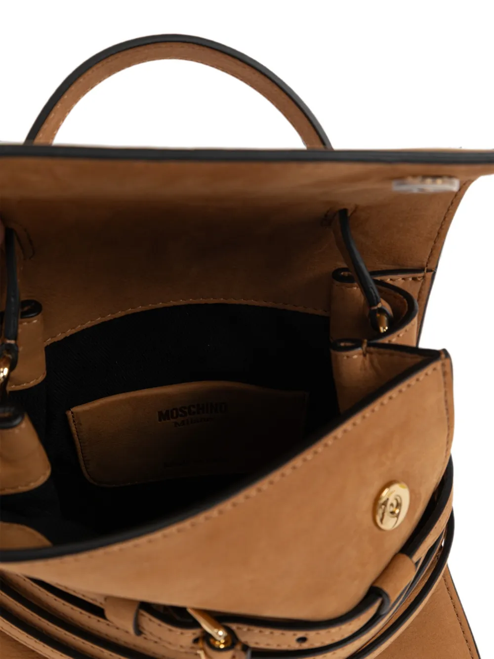 Moschino Kleine Tie Me shopper met gespband Bruin