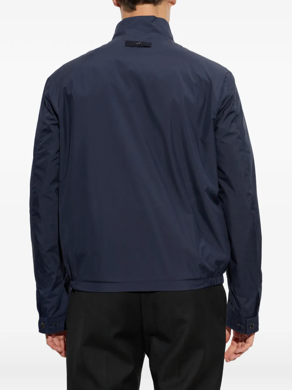 Paul & Shark logo-plaque high-neck jacket Blauw