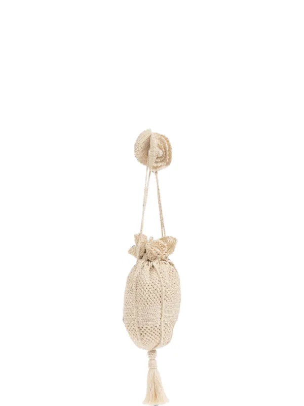 Ulla Johnson Mermaid Crochet Shoulder Bag in Neutrals