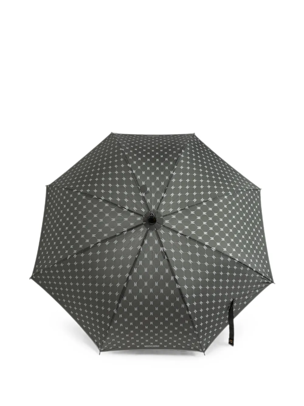 Moschino Monogram-print Umbrella In Gray