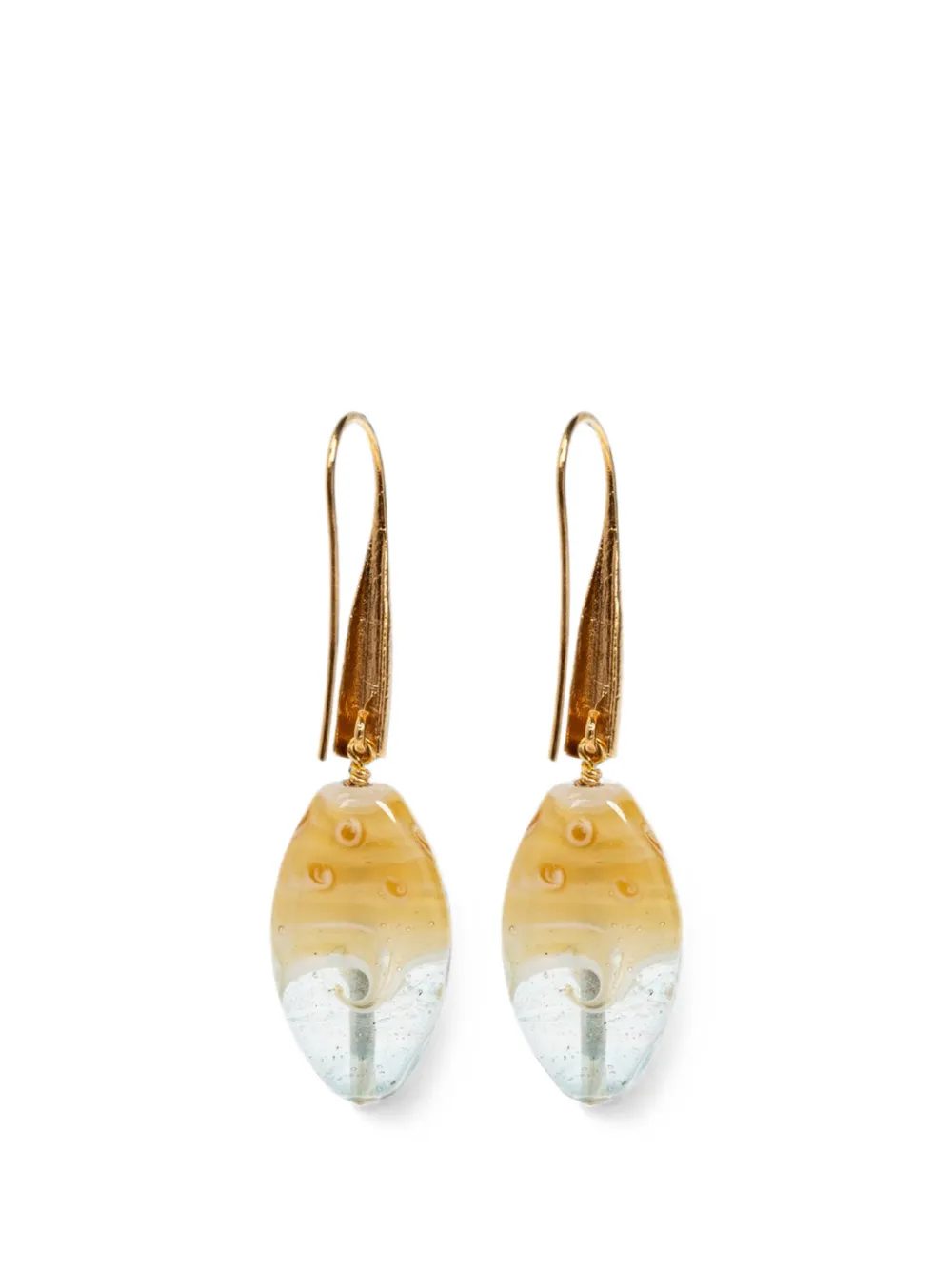 Forte Forte glass-pendant drop earrings - Oro