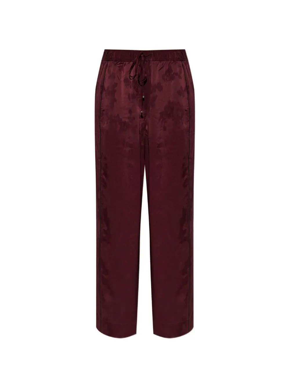 GANNI floral-motif trousers - Rosso