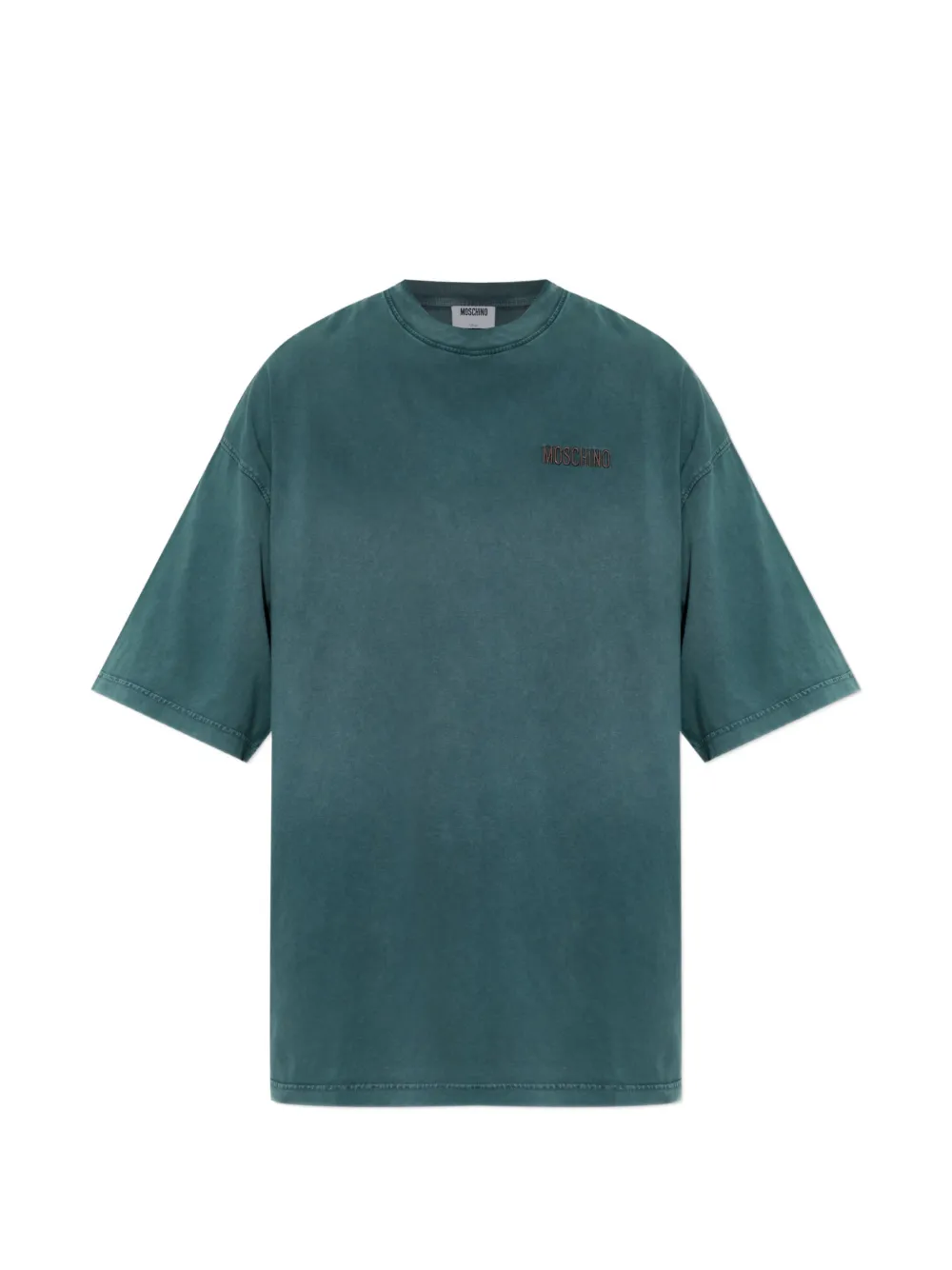 Moschino embroidered-logo T-shirt - Verde