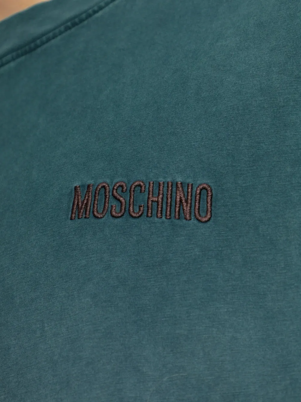 Moschino T-shirt met geborduurd logo Groen