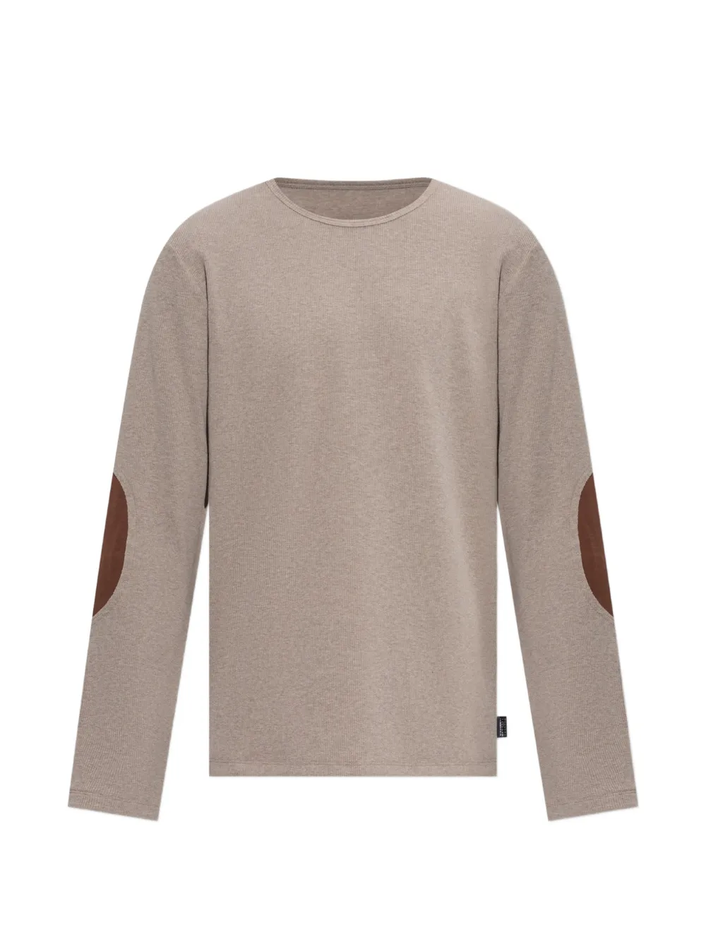 MM6 Maison Margiela elbow-patch ribbed-knit sweater - Toni neutri