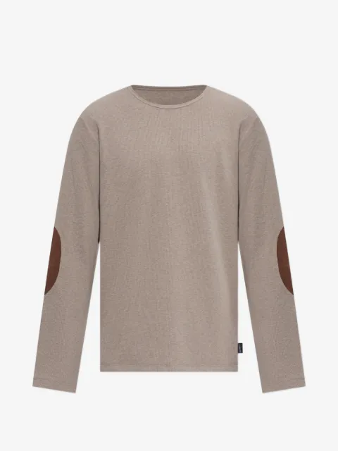 MM6 Maison Margiela pull en maille côtelée à coudières contrastantes