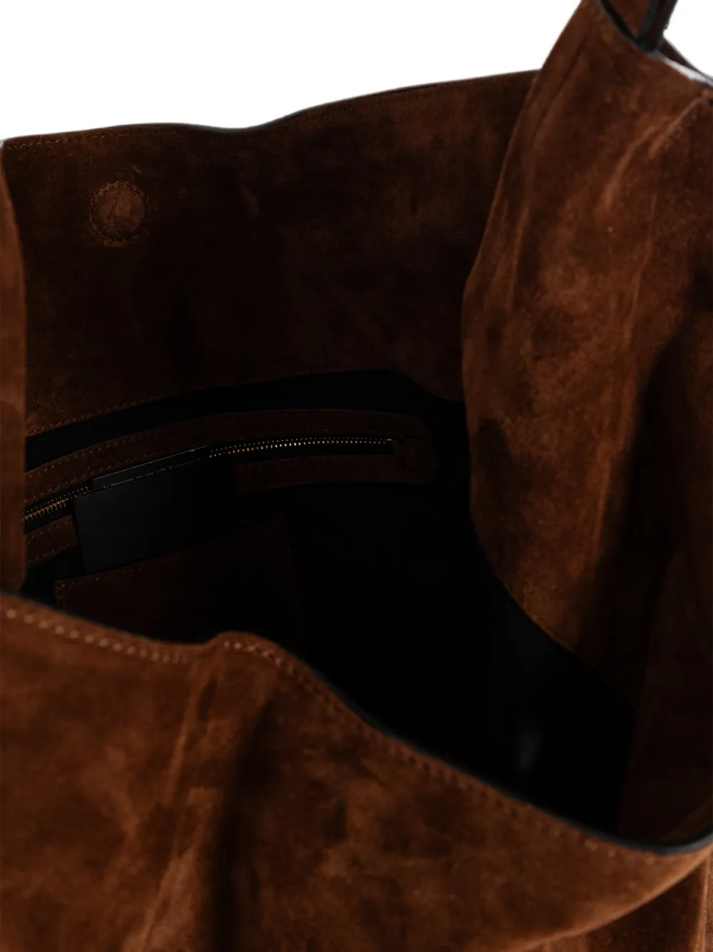 Moschino Handle Me suède bucket-tas Bruin