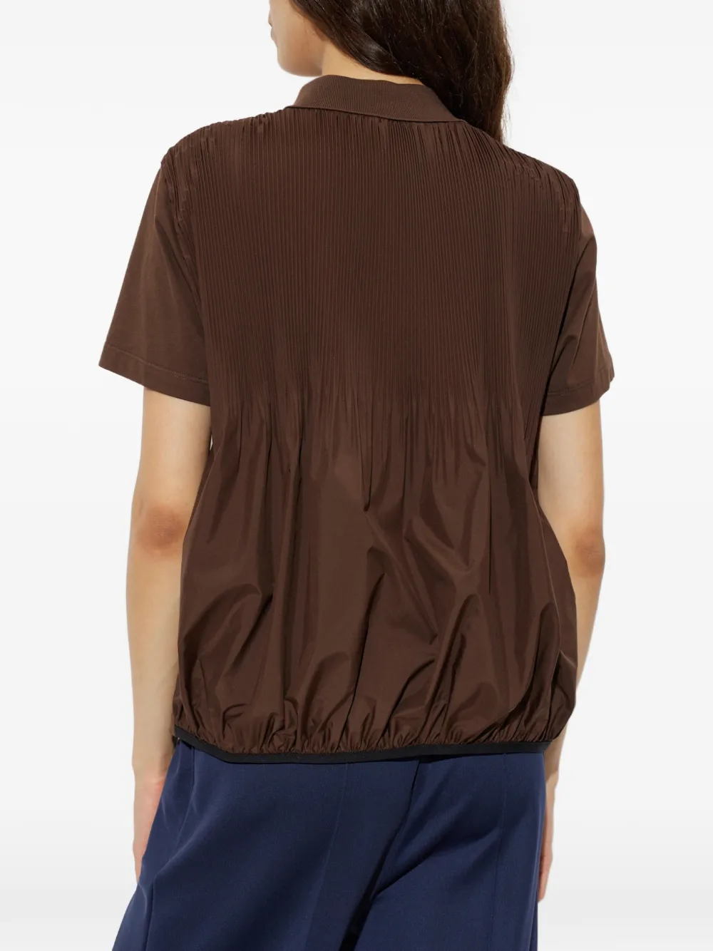 Moncler Poloshirt met logopatch Bruin