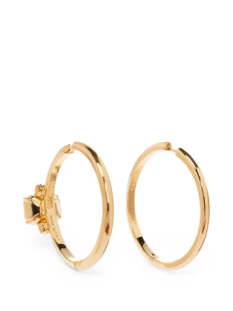 Moschino crystal-embellished hoop earrings