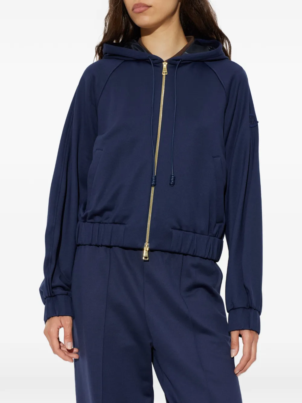Moncler Hoodie met logopatch Blauw