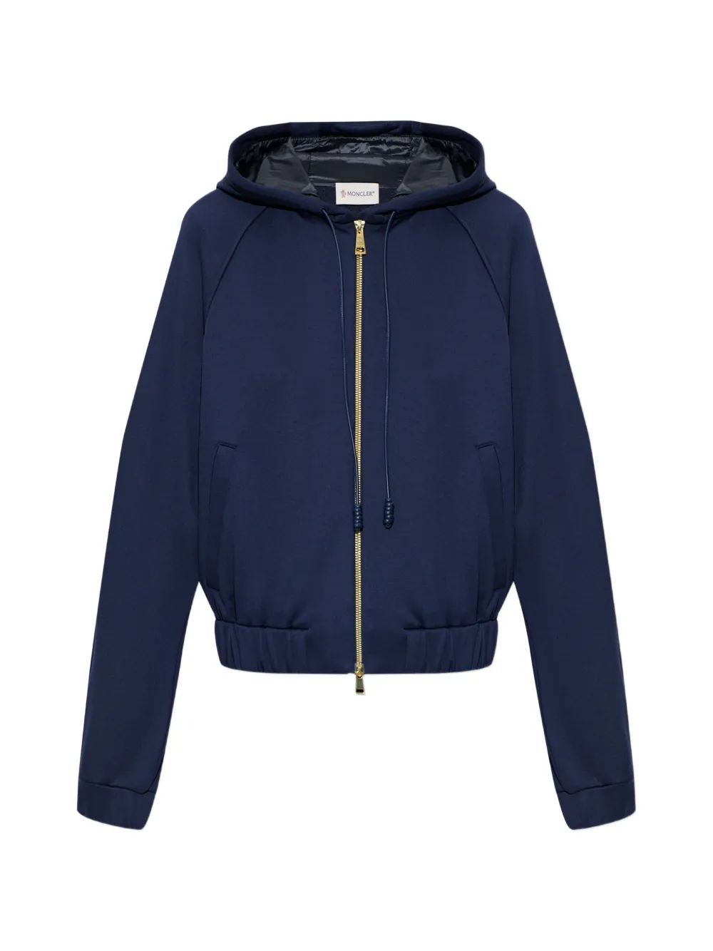 Moncler logo-patch zip-up hoodie