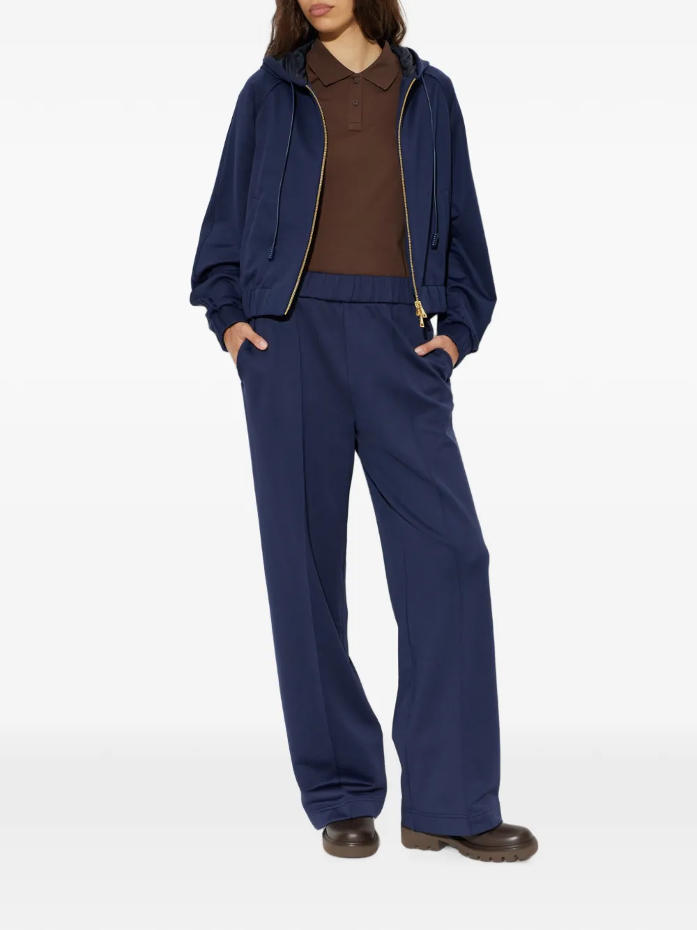 Moncler Hoodie met logopatch Blauw