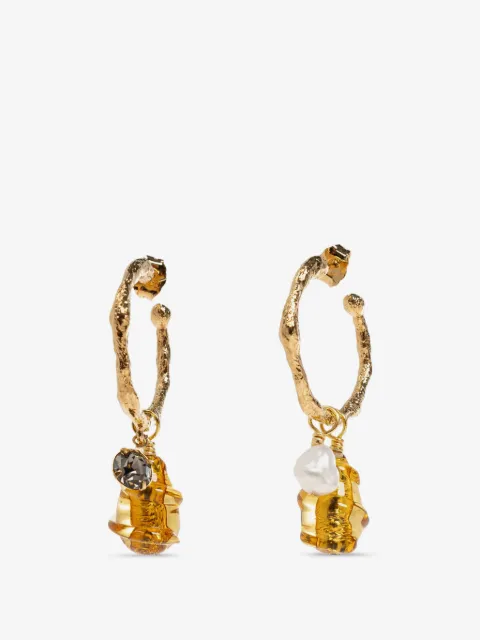 Forte Forte pendientes de aro con detalle de perlas