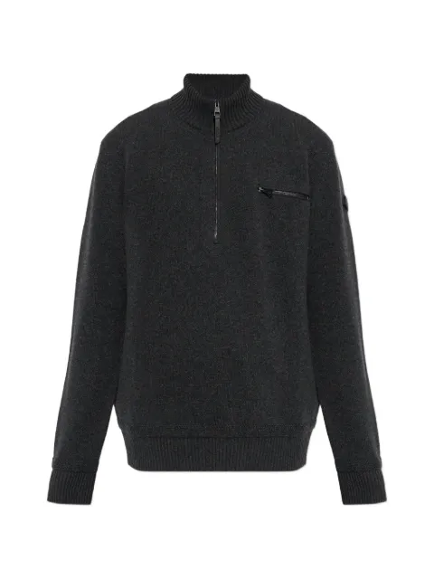 Moncler half-zip chest-pocket sweater