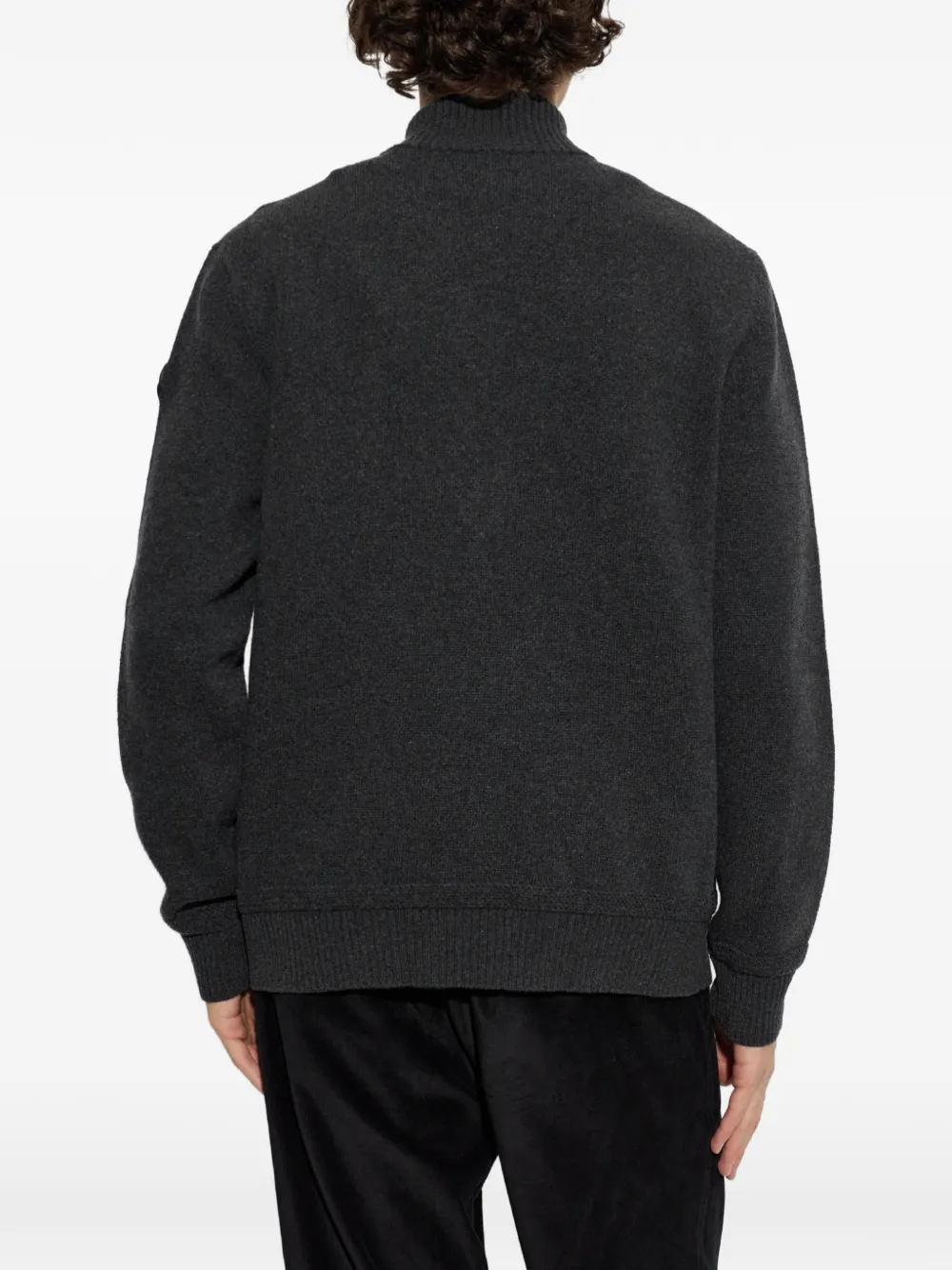 Moncler Trui met borstzak en halve rits Grijs