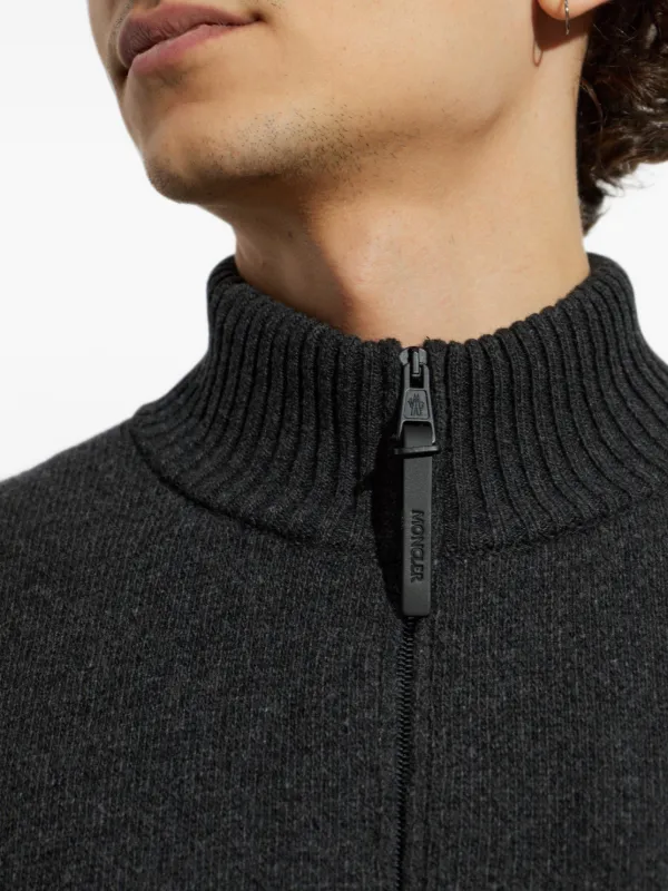 Moncler ハーフジップ セーター | グレー | FARFETCH JP