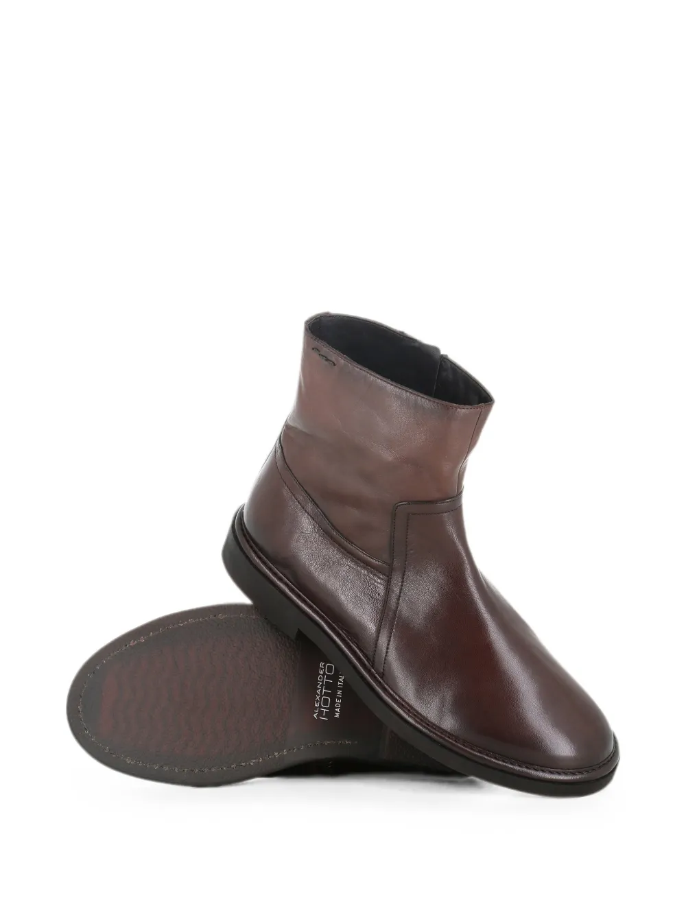 Alexander Hotto side-zip leather boots Bruin