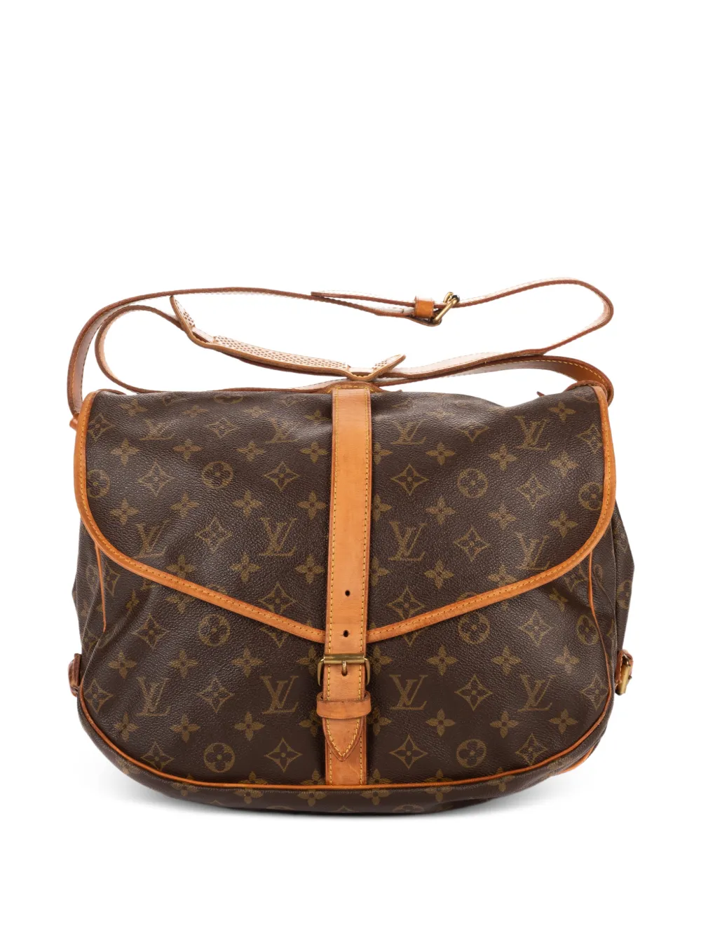 Louis Vuitton Pre-Owned 1990 GM Saumur Monogram canvas shoulder bag - Braun