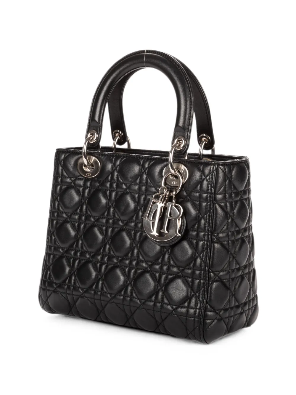 Pre-owned Dior Medium Lady  Tote Bag In Black