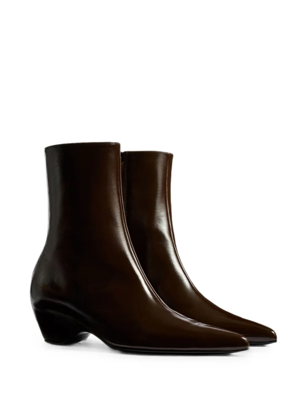KHAITE Sybil pointed-toe ankle boots Bruin