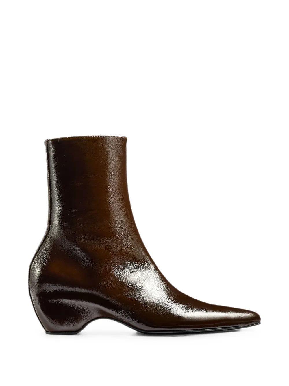 KHAITE Sybil pointed-toe ankle boots Bruin