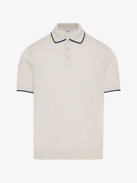 Gran Sasso contrast-trim knitted polo shirt