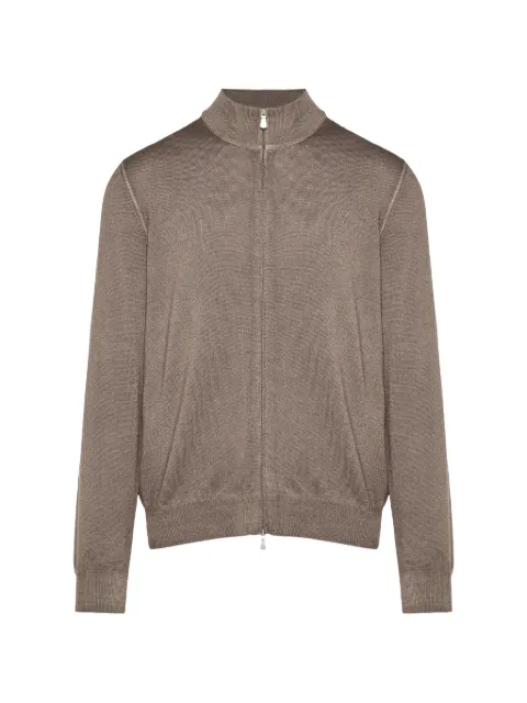 Gran Sasso zip-up ribbed-trim sweater