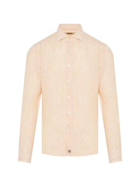 Sonrisa camisa manga larga con rayas verticales estampadas