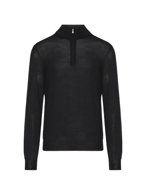 Gran Sasso half-zip fine-knit sweater