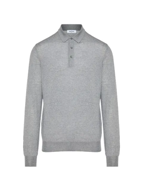 Gran Sasso long-sleeve knitted polo shirt