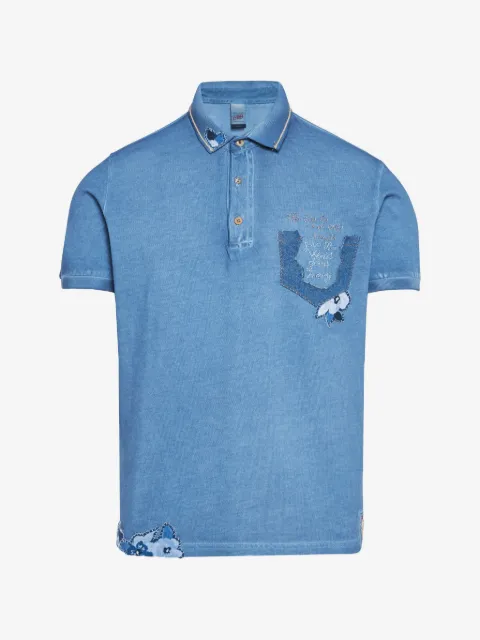 BOB polo bordado con diseño patchwork