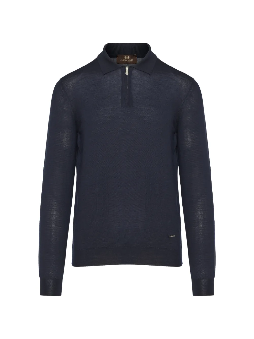 Enrico Mandelli half-zip polo sweater - Blue