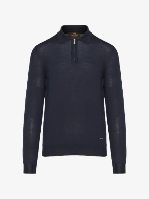 Enrico Mandelli jersey tipo polo con media cremallera