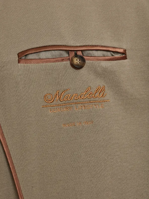 Enrico Mandelli ノッチドラペル シングルジャケット | ニュートラル