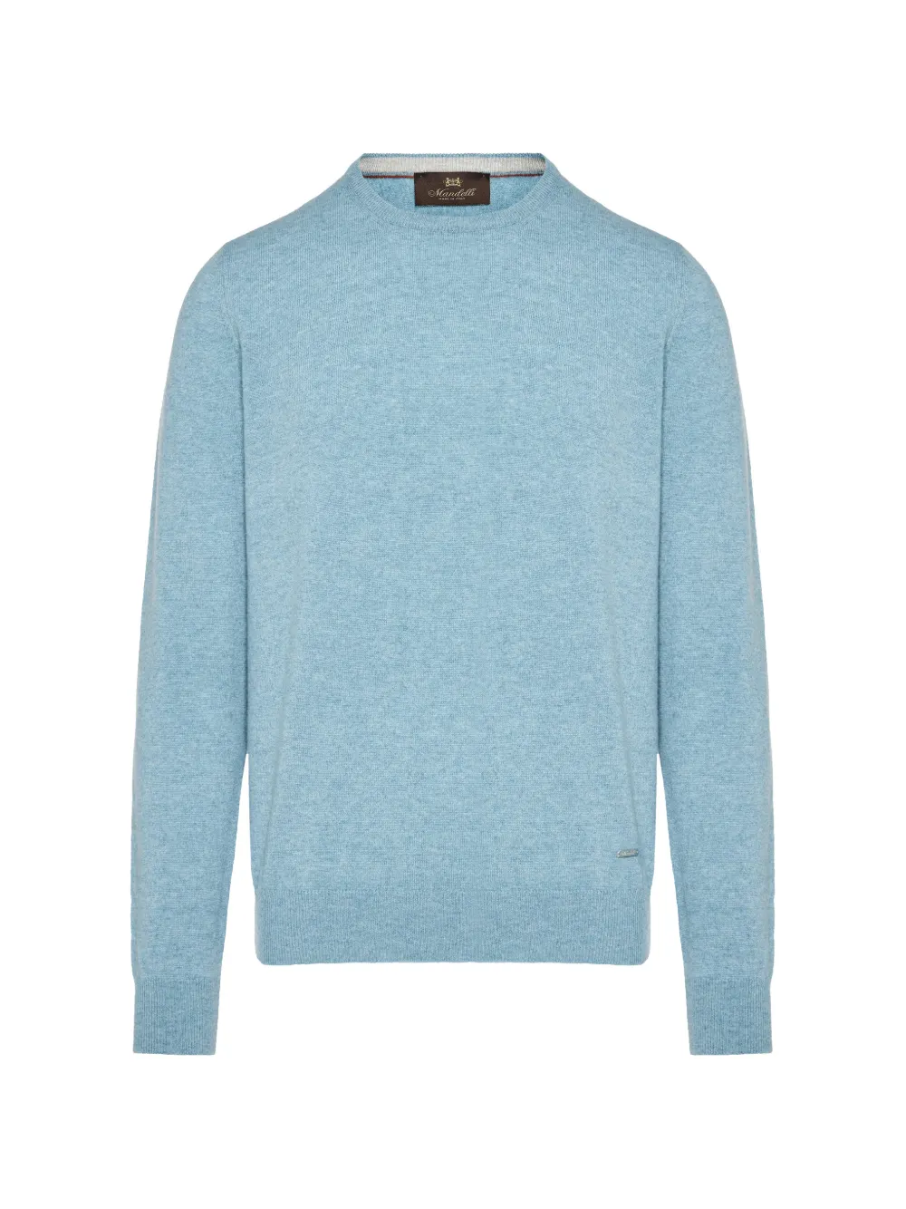 Enrico Mandelli logo-plaque crew-neck sweater - Blau