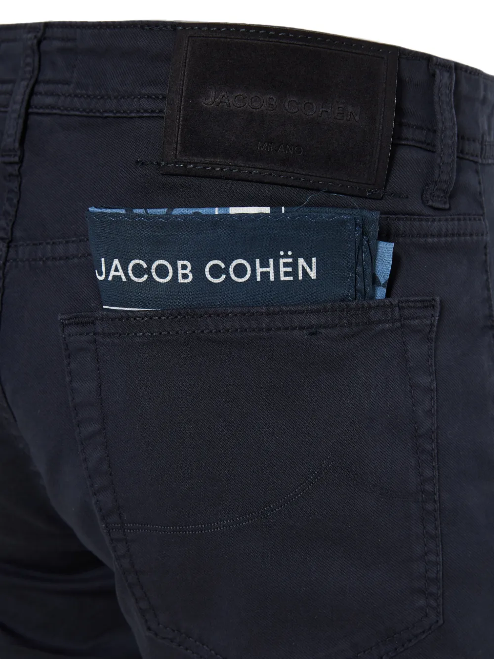 Jacob Cohën Bard broek met logopatch Blauw