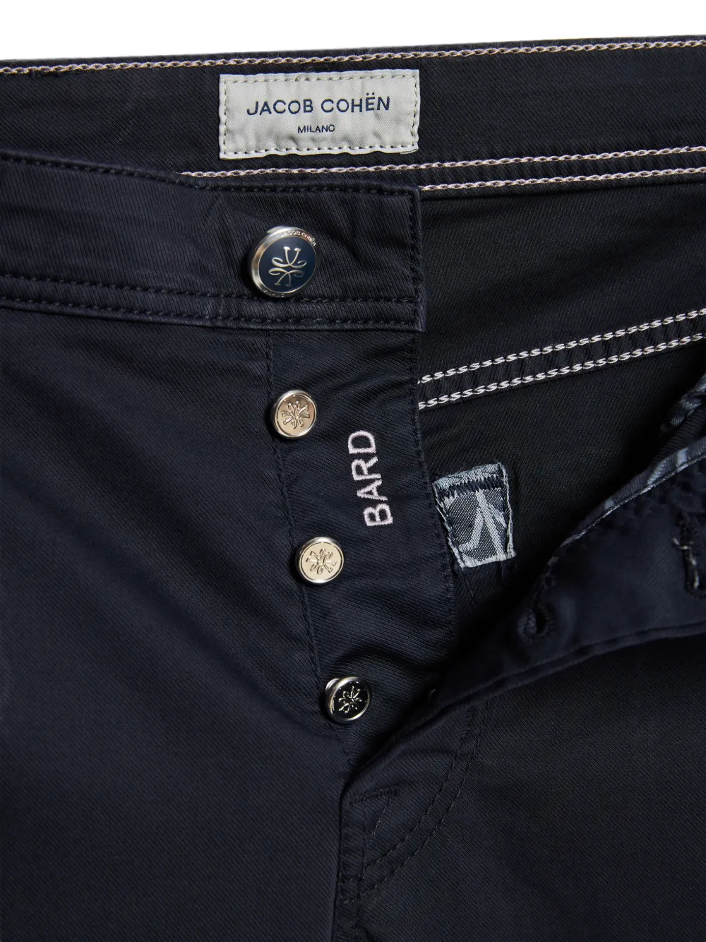 Jacob Cohën Bard broek met logopatch Blauw