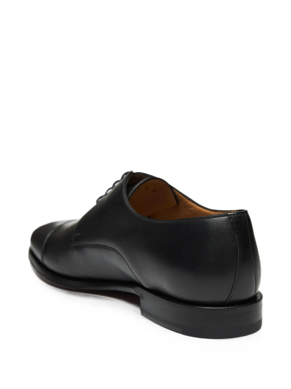 Amedeo Testoni cap-toe lace-up derby shoes Zwart