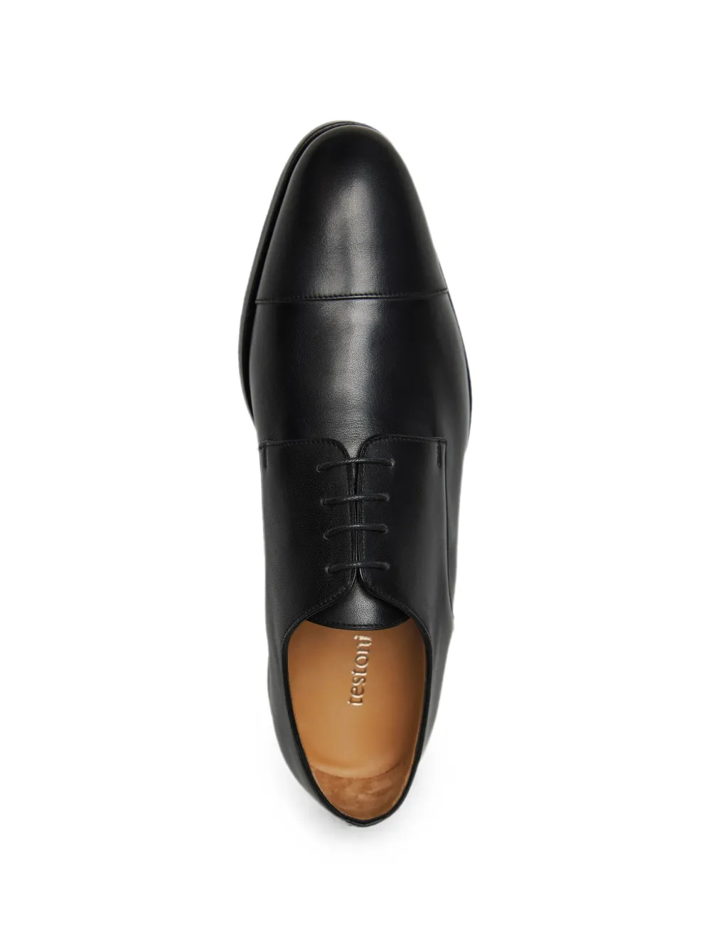 Amedeo Testoni cap-toe lace-up derby shoes Zwart