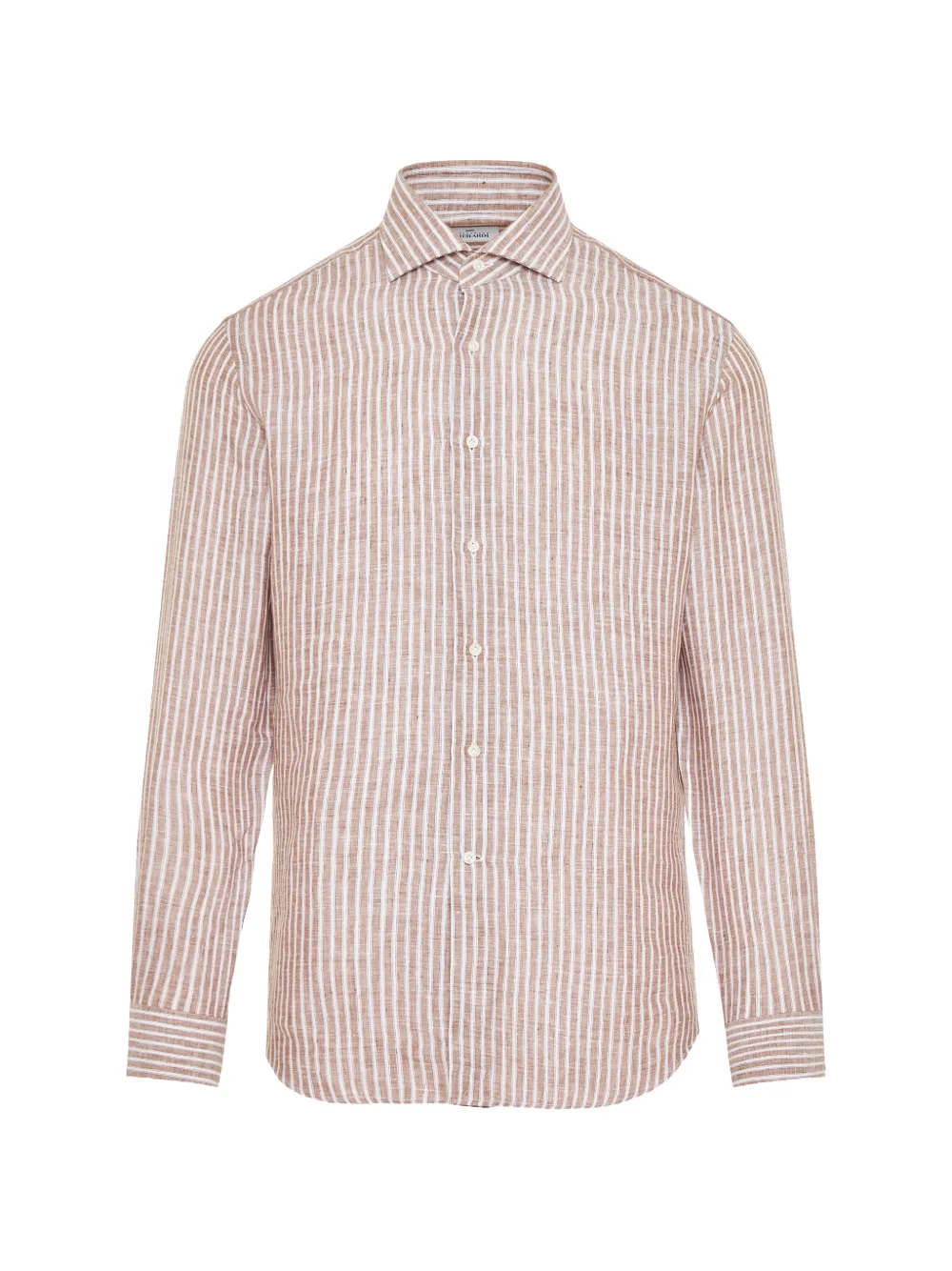 Alessandro Gherardi striped-pattern long-sleeve shirt - Brown