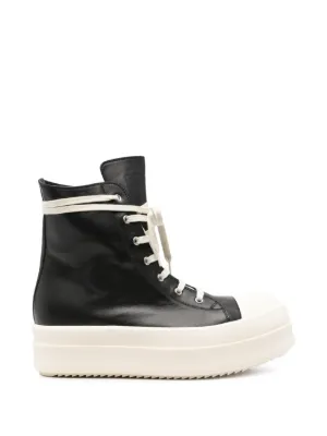Rick Owens Platform Zip Sneakers | Black | FARFETCH ZA